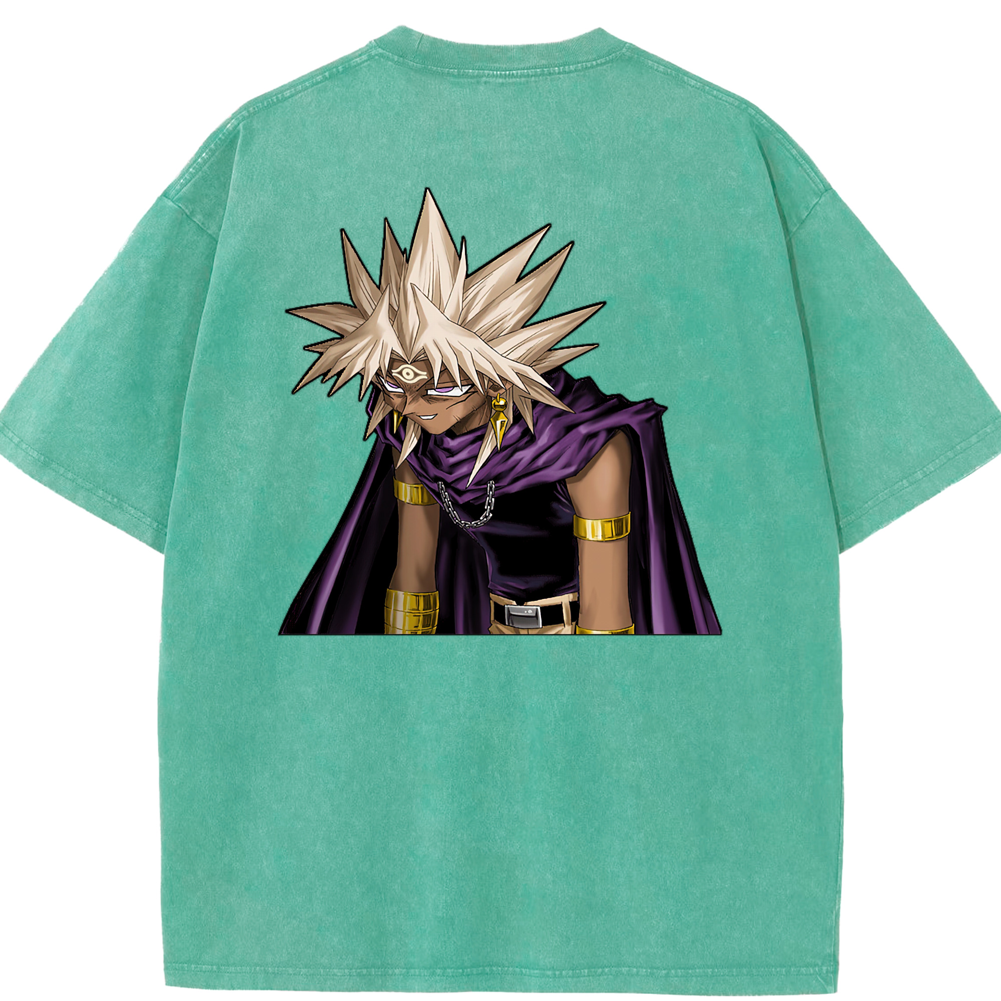 （画像用） 遊☆戯☆王 Yu-Gi-Oh! 綿100% ヴィンテージ風 半袖Tシャツ（背面プリント）